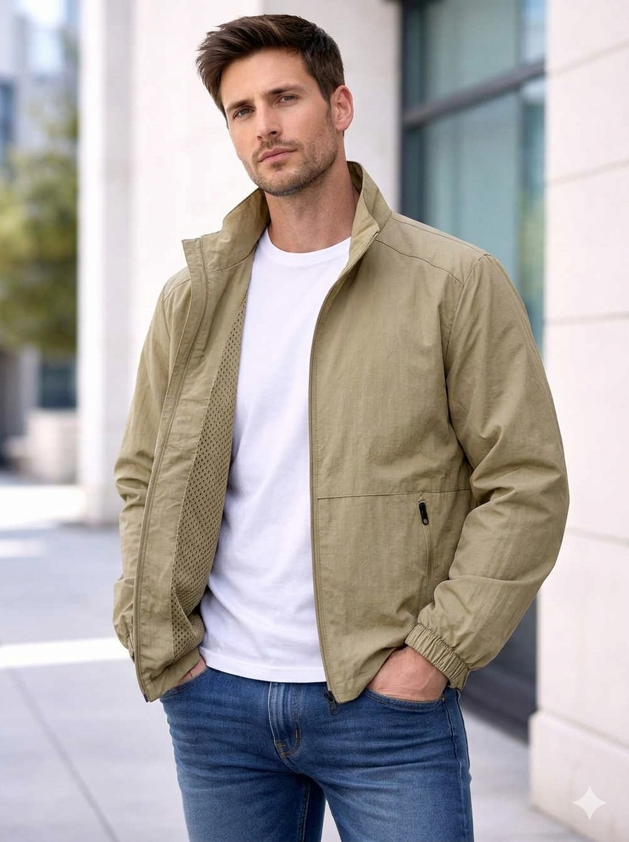 Men's All-Weather Hybrid Casual-Sport Jacket | Breathable & Quick-Drying