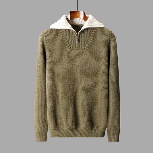 Cozy Wool Zip Sweater