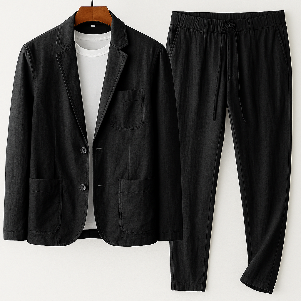 Men’s Quiet Luxury Linen Casual Suit Set