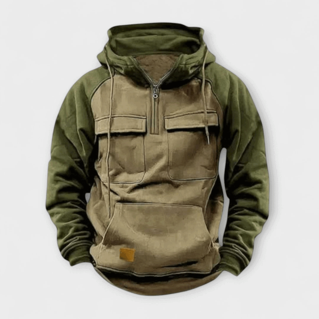 Cozy Hooded Pocket Pullover