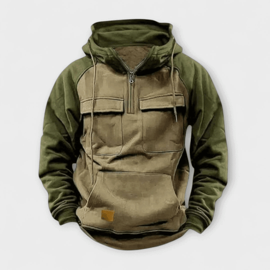 Cozy Hooded Pocket Pullover