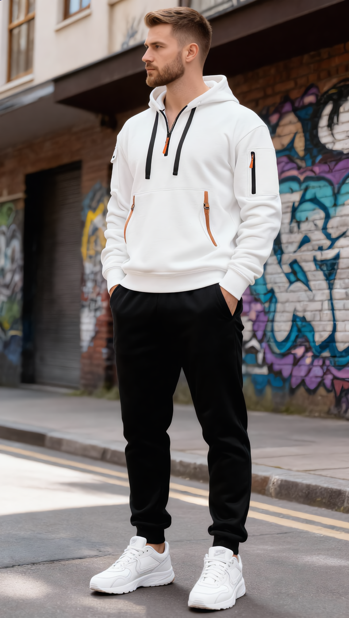 New product Men’s Casual Hoodie & Jogger Set