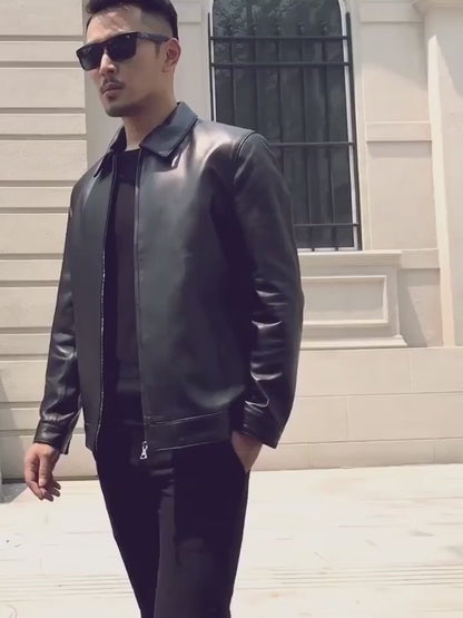 New fashion pu handsome tops casual slim leather jackets spring and autumn wear